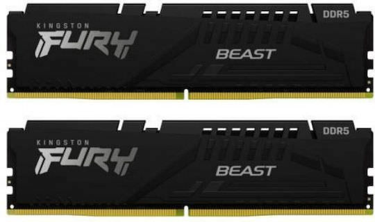 Kingston Fury Beast DDR5 16GB RAM με 2x8GB Modules και Ταχύτητα 5600 για Desktop - Image 1