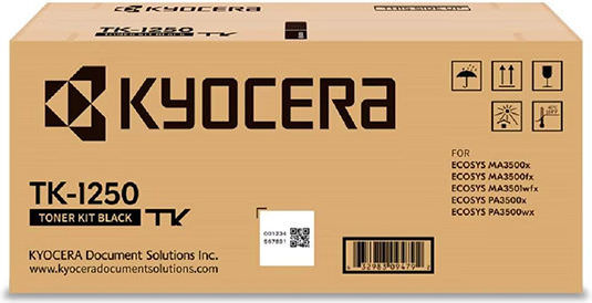 Kyocera TK-1250 Γνήσιο Toner Laser Εκτυπωτή Μαύρο 3000 Σελίδων (1T0C3H0NL0) - Image 1