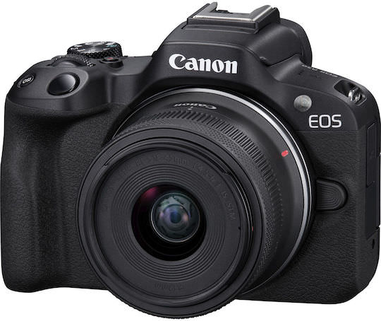 Canon EOS R50 Mirrorless Φωτογραφική Μηχανή Kit (RF-S 18-45mm f/4.5-6.3 IS STM + RF-S 55-210mm f/5-7.1 IS STM) Μαύρη - Image 1