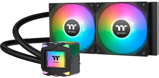 Thermaltake LA240 ARGB Υδρόψυξη Επεξεργαστή Διπλού Ανεμιστήρα 120mm για Socket AM4/AM5/1700/1200/115x - Image 1