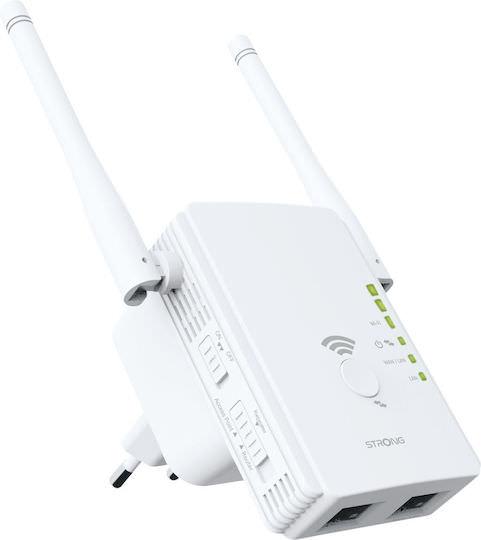 Strong 300V2 v2 WiFi Extender Single Band (2.4GHz) 300Mbps με 2 Θύρες Ethernet - Image 1