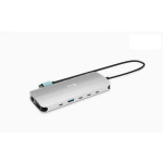 i-tec USB-C Docking Station με HDMI 4K PD Ethernet και σύνδεση 2 Οθονών Ασημί (C31NANOTRIPLEDOCKPD)