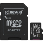 Kingston Canvas Select Plus microSDHC 128GB Class 10 U1 V10 A1 UHS-I με αντάπτορα