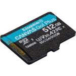 Kingston Canvas Go Plus microSDXC 512GB Class 10 U3 UHS-I με αντάπτορα - Image 3