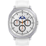 Samsung Galaxy Watch8 Classic LTE Stainless Steel 46mm Αδιάβροχο με eSIM και Παλμογράφο (Λευκό)