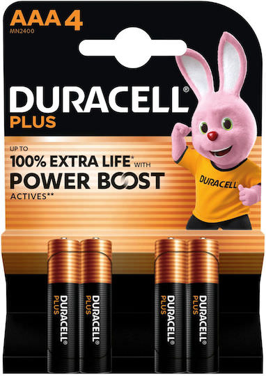 Duracell Plus Αλκαλικές Μπαταρίες AAA 1.5V 4τμχ - Image 1