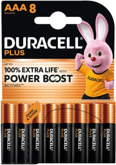 Duracell Plus Αλκαλικές Μπαταρίες AAA 1.5V 8τμχ - Image 1