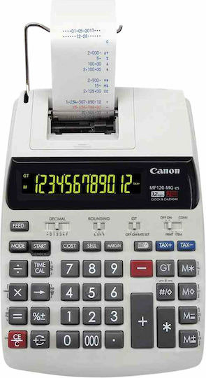 Canon MP120MGII Αριθμομηχανή Χαρτοταινίας 12 Ψηφίων σε Λευκό Χρώμα - Image 1