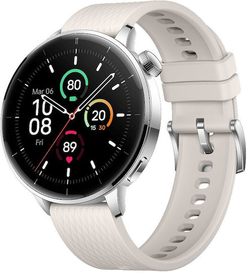 OnePlus Watch 3 Stainless Steel 43mm Αδιάβροχο με Παλμογράφο (Silver Steel) - Image 1