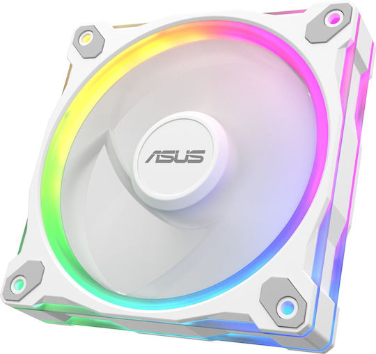 Asus Prime MR120 Case Fan με ARGB Φωτισμό και Σύνδεση 4-Pin PWM Λευκό - Image 1
