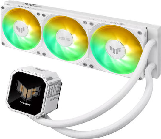Asus TUF GAMING LC III 360 LCD Υδρόψυξη Επεξεργαστή Τριπλού Ανεμιστήρα 120mm για Socket AM4/AM5/1700/1200 με ARGB Φωτισμό Λευκή - Image 1