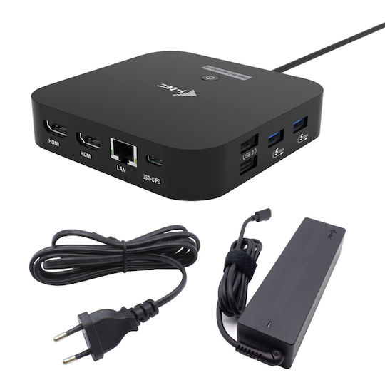 i-tec USB-C Docking Station με HDMI 4K PD Ethernet και σύνδεση 2 Οθονών Μαύρο (C31DUALHDMIDPD100) - Image 1