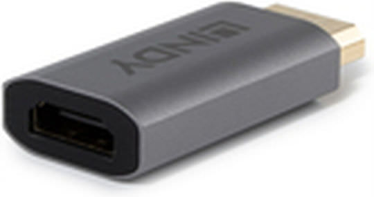 Lindy Μετατροπέας DisplayPort male σε HDMI female Γκρι 1τμχ 41095 - Image 1