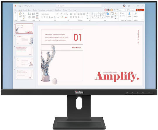 Lenovo ThinkVision E24-40 IPS Monitor 23.8" FHD 1920x1080 με Χρόνο Απόκρισης 4ms GTG - Image 1