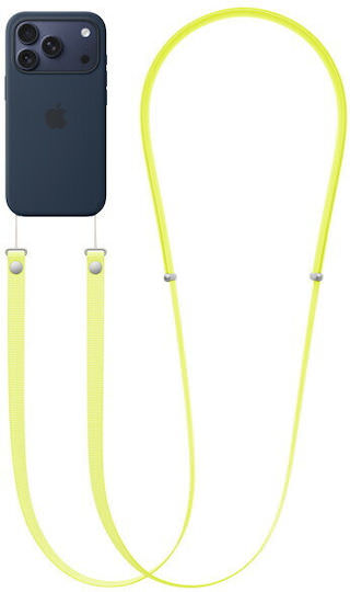 Apple Crossbody Strap Λουράκι Λαιμού για Κινητά Neon Yellow - Image 1
