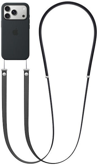 Apple Crossbody Strap Λουράκι Λαιμού για Κινητά Black - Image 1