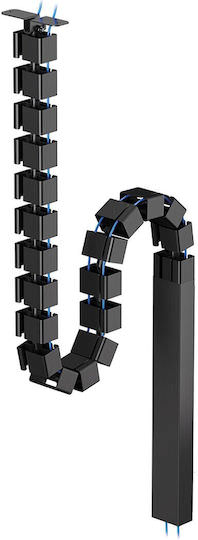 Neomounts Cable Spine Organizer Sit Stand Desk Frames Screw Mounted Magnetic Channel Black - Image 1