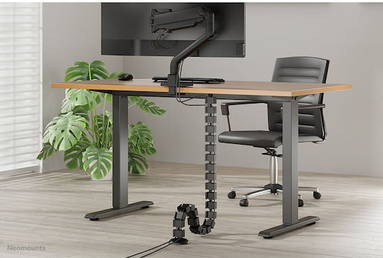 Neomounts Cable Spine Organizer Sit Stand Desk Frames Screw Mounted Black - Image 1