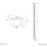 Neomounts Cable Spine Organizer Sit Stand Desk Frames Screw Mounted Black - Image 5