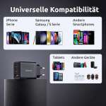 Intenso Power Adapter W65acc Gan 65w Super Fast Charging Macbook Laptop Iphone Samsung Galaxy More Black - Image 2