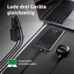 Intenso Power Adapter W65acc Gan 65w Super Fast Charging Macbook Laptop Iphone Samsung Galaxy More Black - Image 3