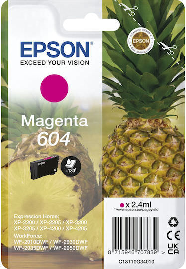 Epson 604 Γνήσιο Μελάνι Εκτυπωτή InkJet Ματζέντα (C13T10G34010) - Image 1