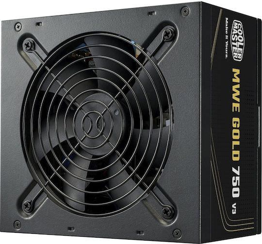 CoolerMaster MWE 750 rev. 3.0 750W Μαύρο Τροφοδοτικό Υπολογιστή Full Wired 80 Plus Gold - Image 1