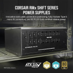 Corsair RM850x Shift 850W Μαύρο Τροφοδοτικό Υπολογιστή Full Modular Cybenetics Gold - Image 2