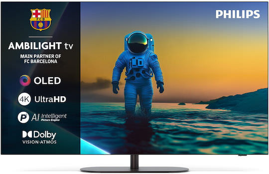 Philips Smart Τηλεόραση 48" 4K UHD OLED Ambilight HDR (2025) 48OLED820/12 - Image 1
