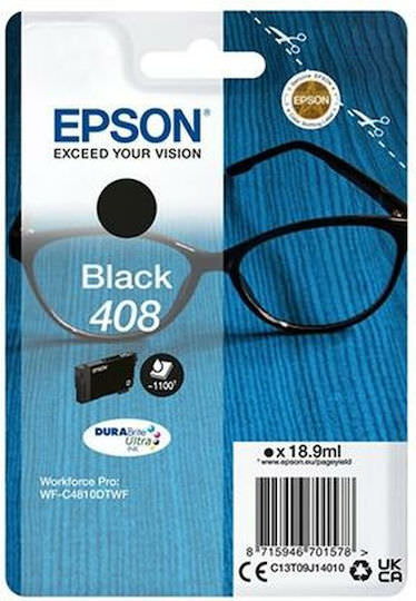 Epson 408 Γνήσιο Μελάνι Εκτυπωτή InkJet Μαύρο (C13T09J14010) - Image 1