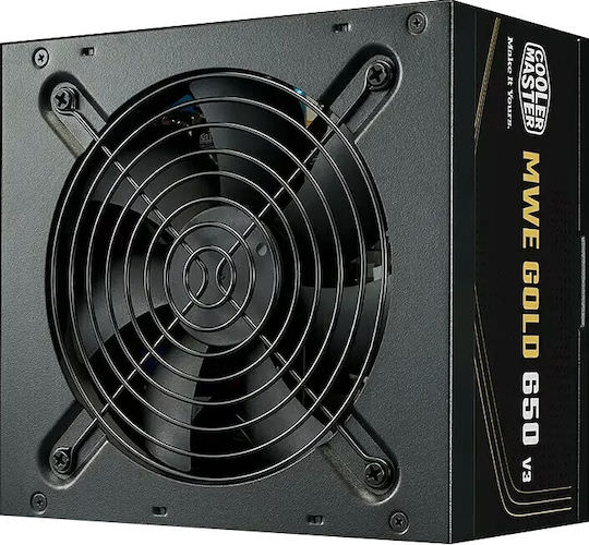 CoolerMaster MWE Gold rev. 3.0 650W Μαύρο Τροφοδοτικό Υπολογιστή Full Modular - Image 1