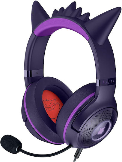 Razer Kraken Kitty V2 Over Ear Gaming Headset με σύνδεση USB Pokemon Gengar - Image 1