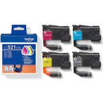 Brother LC521VAL Γνήσιο Πακέτο 4 Μελανιών Εκτυπωτή InkJet Κίτρινο / Κυανό / Ματζέντα / Μαύρο (LC-521VAL) - Image 4