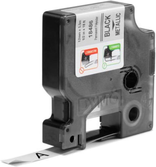 Dymo Ind Rhino Ταινία Ετικετογράφου σε Μαύρο Χρώμα - Image 1