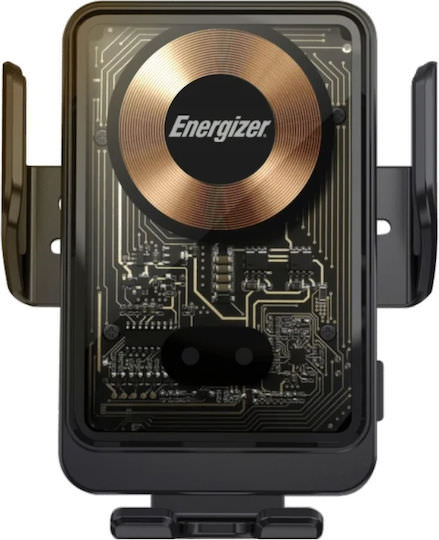 Energizer Βάση Κινητού Αυτοκινήτου με Ρυθμιζόμενα Άγκιστρα και Ασύρματη Φόρτιση Μαύρη - Image 1