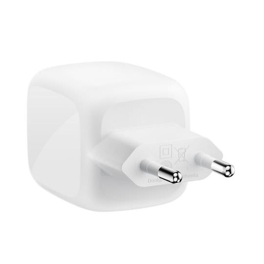 Belkin Φορτιστής GaN με 2 Θύρες USB-C και Καλώδιο USB-C - USB-C 67W Power Delivery Λευκός (BoostCharge Pro) - Image 1
