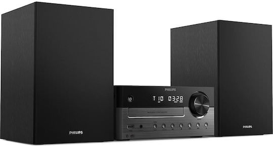 Philips Ηχοσύστημα 2.0 Micro Music System TAM4505M2/12 60W με CD Player και Bluetooth Μαύρο - Image 1