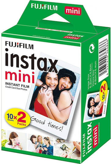 Fujifilm Color Instax Mini Instant Φιλμ (2x10 Exposures) White - Image 1