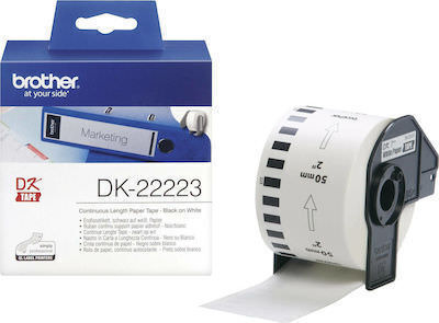 Brother DK22223 Ταινία Ετικετογράφου 30.5m x 50mm σε Λευκό Χρώμα - Image 1