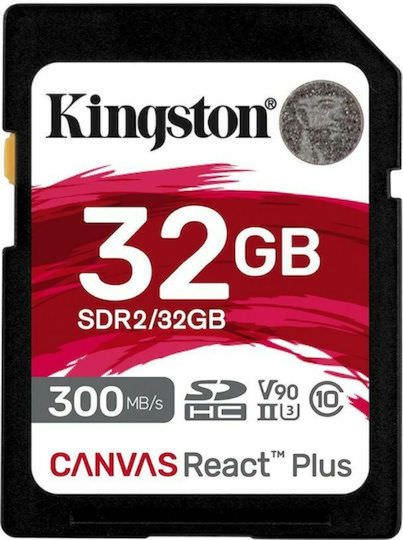 Kingston Canvas React Plus SDHC 32GB Class 10 U3 V90 UHS-II - Image 1