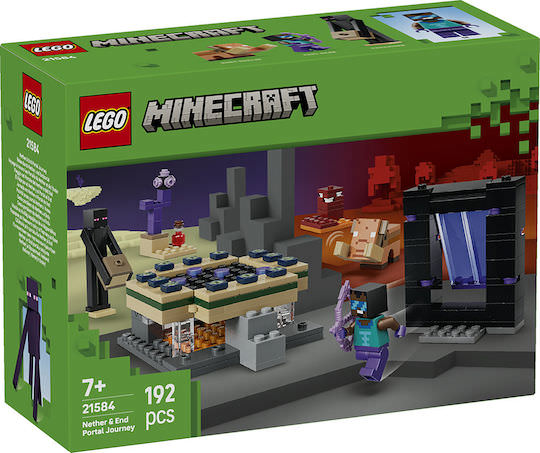 LEGO Minecraft Nether & End Portal Journey για 7+ Ετών 192τμχ - Image 1