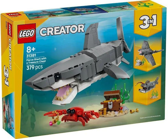 LEGO Creator 3-in-1 Fierce Shark with a Treasure Chest για 8+ Ετών 379τμχ - Image 1