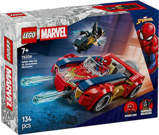 LEGO Marvel Spider-Man Car vs. Venomized Wolverine για 7+ Ετών 134τμχ - Image 1