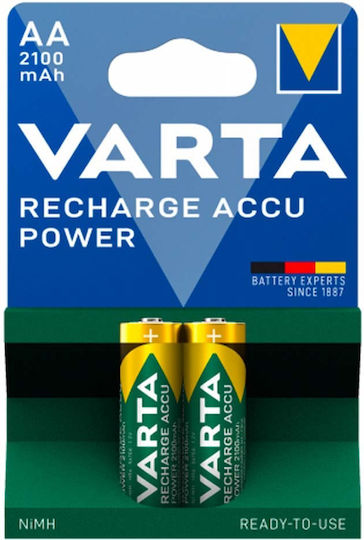 Varta Rechargeable Accu Επαναφορτιζόμενες Μπαταρίες AA Ni-MH 2100mAh 1.2V 2τμχ - Image 1