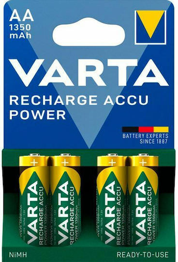Varta Rechargeable Accu Επαναφορτιζόμενες Μπαταρίες AA Ni-MH 1350mAh 1.2V 4τμχ - Image 1