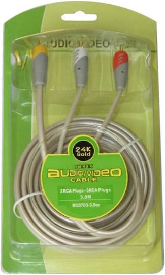 Dm Rc0703 Καλώδιο 3x Rca M M 5m A3003-07-5 - Image 1