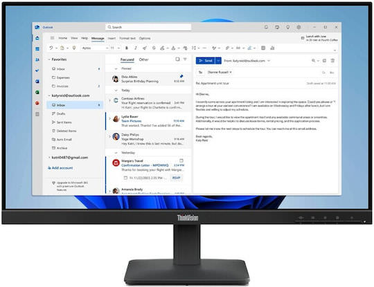 Lenovo ThinkVision VA Monitor 23.8" FHD 1920x1080 με Χρόνο Απόκρισης 4ms GTG - Image 1