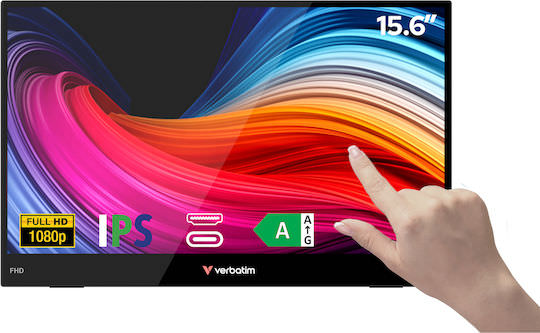 Verbatim Light 32402 IPS HDR Touch Φορητό Monitor 15.6" FHD 1920x1080 με Χρόνο Απόκρισης 10ms GTG - Image 1