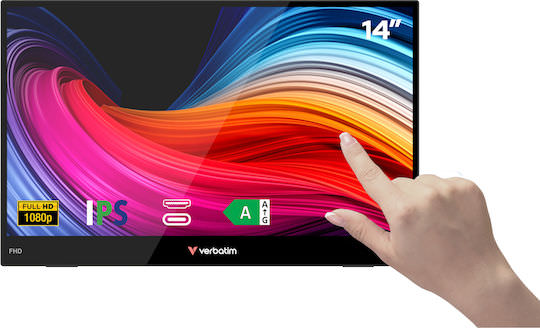 Verbatim Light 32400 IPS HDR Touch Φορητό Monitor 14" FHD 1920x1080 με Χρόνο Απόκρισης 10ms GTG - Image 1