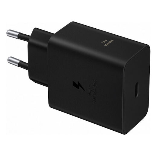 Samsung Φορτιστής Χωρίς Καλώδιο GaN με Θύρα USB-C 60W Power Delivery Μαύρος (EP-T6010N) - Image 1